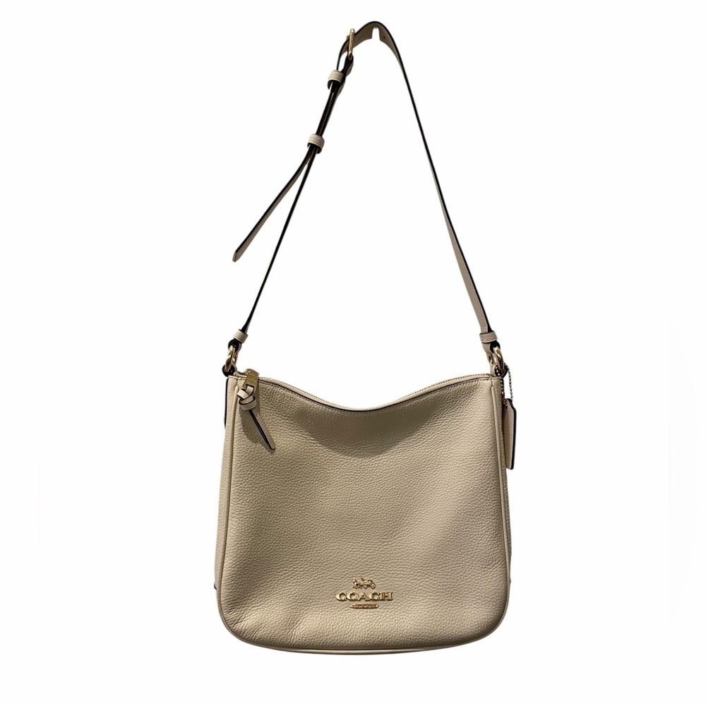 Coach Ellie Leather Shoulder Bag in Cream